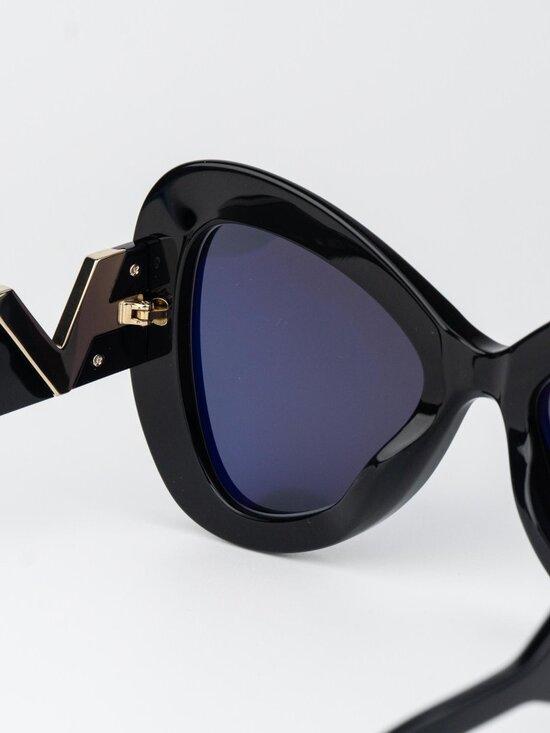 Valentino Women Sunglasses Black Grey Butterfly V-GOLD III VLS-138 A main image 4